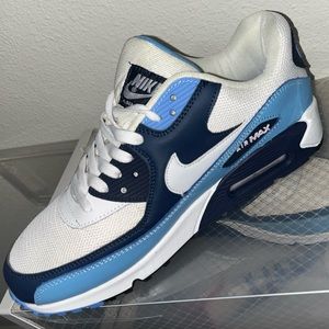 Nike AIR MAX 90 - MEN 10 Navy University Blue Pure Platinum Brand New Never Worn